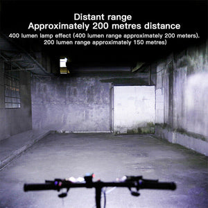 Mountain Bike Lights USB Rechargeable Bicycle LED Torch Front Rear Lamp Set