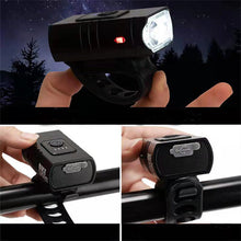 Load image into Gallery viewer, Mountain Bike Lights USB Rechargeable Bicycle LED Torch Front Rear Lamp Set
