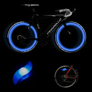 2 X COLOUR Bike Lights Bicycle Cycling Wheel Spoke Wire Tyre Bright LED Flashing