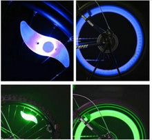 Load image into Gallery viewer, 2 X COLOUR Bike Lights Bicycle Cycling Wheel Spoke Wire Tyre Bright LED Flashing
