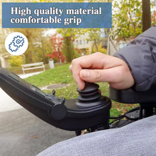 Load image into Gallery viewer, Mobility scooter joystick control knob with black silicone button cap
