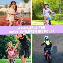 Load image into Gallery viewer, Colour-solid kids’ bike handle grips — soft rubber, anti-slip surface, shock-absorbing end plugs, fits 22 mm bars
