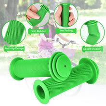Load image into Gallery viewer, “TPR kids bike handlebar grips, solid colour (black, blue, green, pink, purple), non-slip and universal fit for children’s bikes and balance bikes
