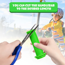 Load image into Gallery viewer, “TPR kids bike handlebar grips, solid colour (black, blue, green, pink, purple), non-slip and universal fit for children’s bikes and balance bikes
