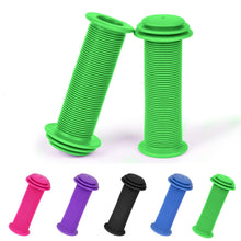 Load image into Gallery viewer, “TPR kids bike handlebar grips, solid colour (black, blue, green, pink, purple), non-slip and universal fit for children’s bikes and balance bikes
