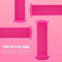 Load image into Gallery viewer, TPR kids bike handlebar grips, solid colour (black, blue, green, pink, purple), non-slip and universal fit for children’s bikes and balance bikes
