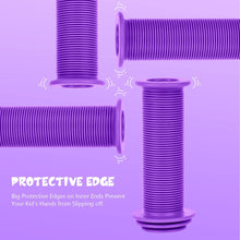 Load image into Gallery viewer, Colour-solid kids’ bike handle grips — soft rubber, anti-slip surface, shock-absorbing end plugs, fits 22 mm bars
