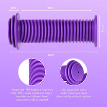 Load image into Gallery viewer, Colour-solid kids’ bike handle grips — soft rubber, anti-slip surface, shock-absorbing end plugs, fits 22 mm bars
