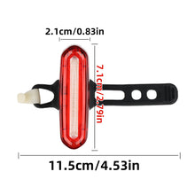Load image into Gallery viewer, Bicycle rear light with USB charging, waterproof design, 180° visibility, perfect for night safety.
