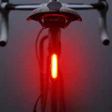 Load image into Gallery viewer, Bicycle rear light with USB charging, waterproof design, 180° visibility, perfect for night safety.
