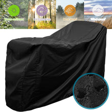 Load image into Gallery viewer, Heavy‑duty outdoor mobility scooter cover — weather‑resistant, heavy duty fabric, fits standard 3‑ or 4‑wheel scooters, protects from rain, dust and UV.
