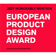 Load image into Gallery viewer, European Product Design Award 2021 Honorable Mention badge shown with the Wholesale Lightstick wearable light listing.
