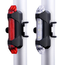 Load image into Gallery viewer, Rechargeable 5 LED bike rear light – Flare Recon 5 by Cushbike for night cycling safety.

