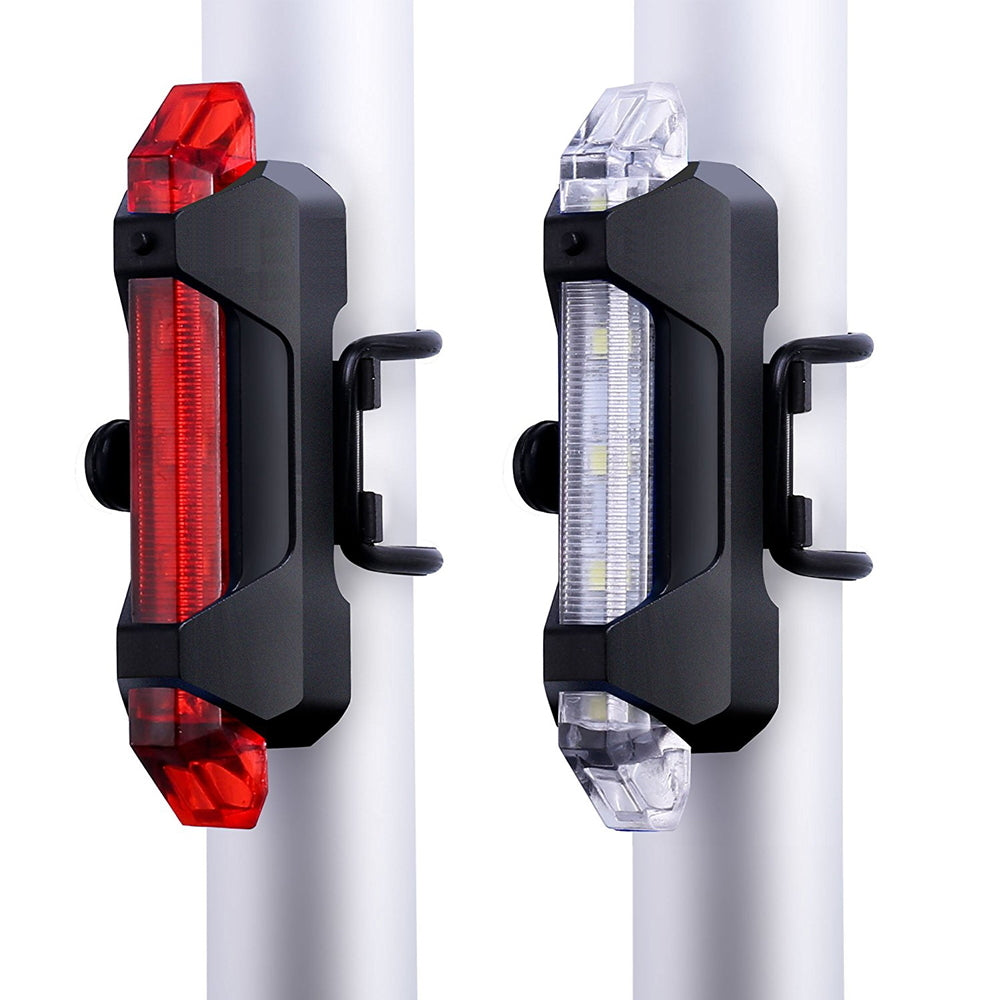 Rechargeable 5 LED bike rear light – Flare Recon 5 by Cushbike for night cycling safety.